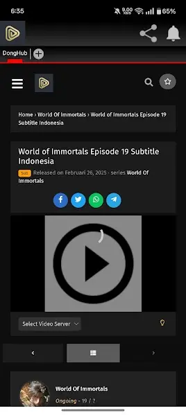 Screenshot of DongHub Latest Anime Episodes